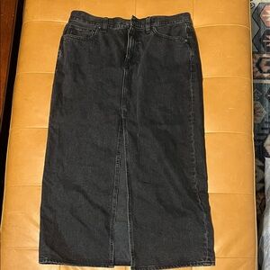 Madewell Charcoal Denim Skirt